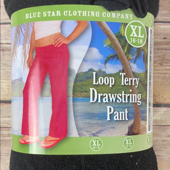 🍃  Terry Drawstring Pants NIB XL - Picture 3 of 3